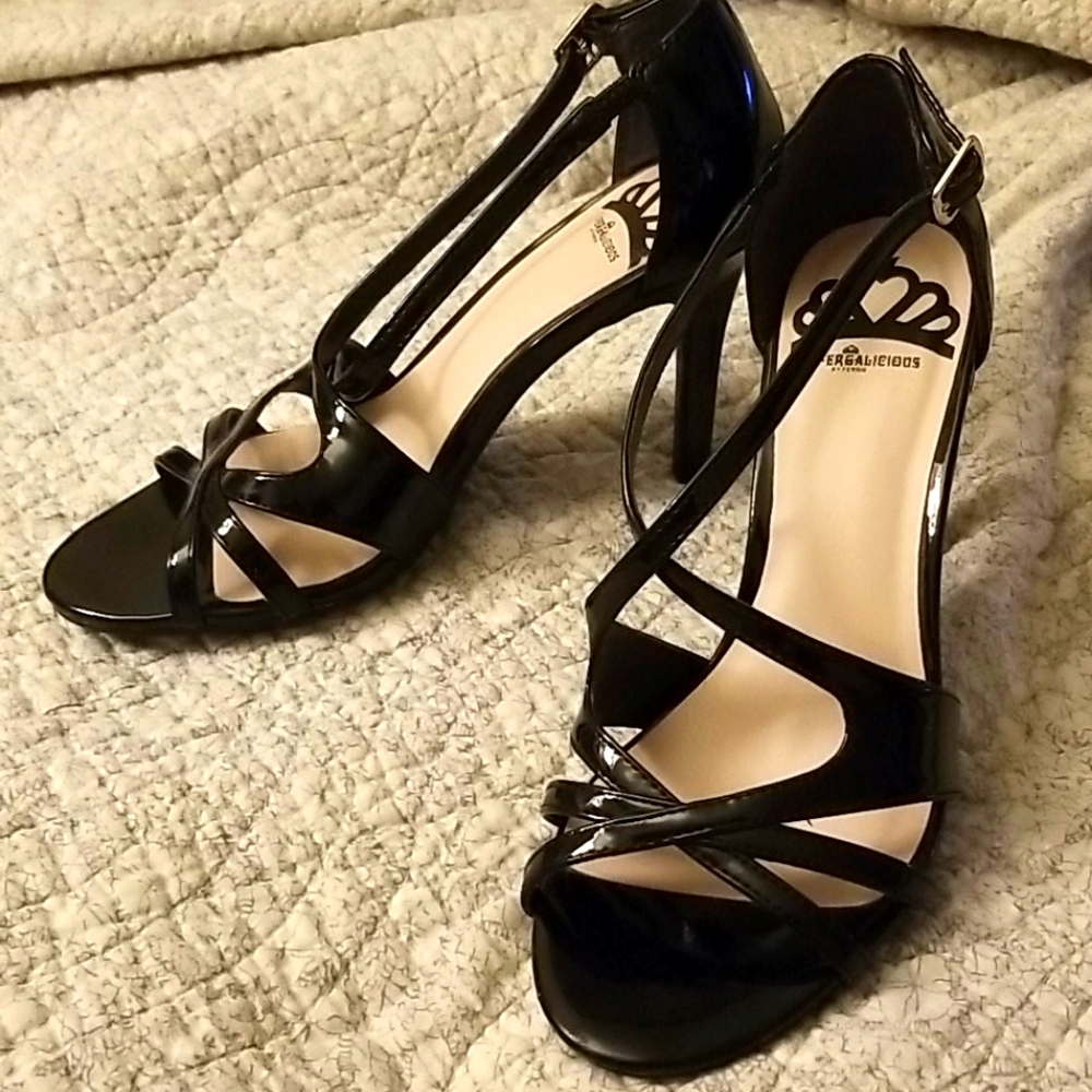Patent Strappy Fergalicious Heels